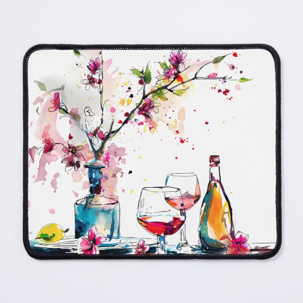 Item preview, Spring Party Table with wine, flowers designed and sold by Areebanawab.