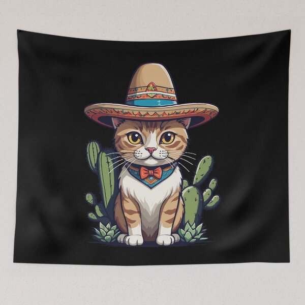 Item preview, Funny Cinco De Mayo Cute Sombrero Cat Fiesta designed and sold by LuminOrb.