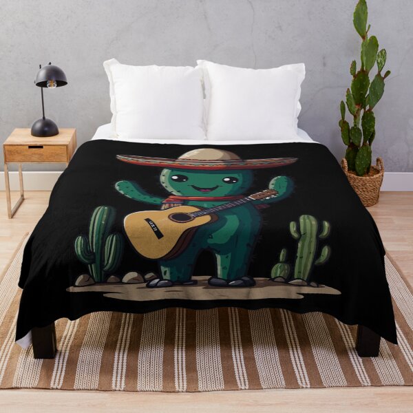 Item preview, Guitar Player Cactus Mexican Fiesta designed and sold by LuminOrb.