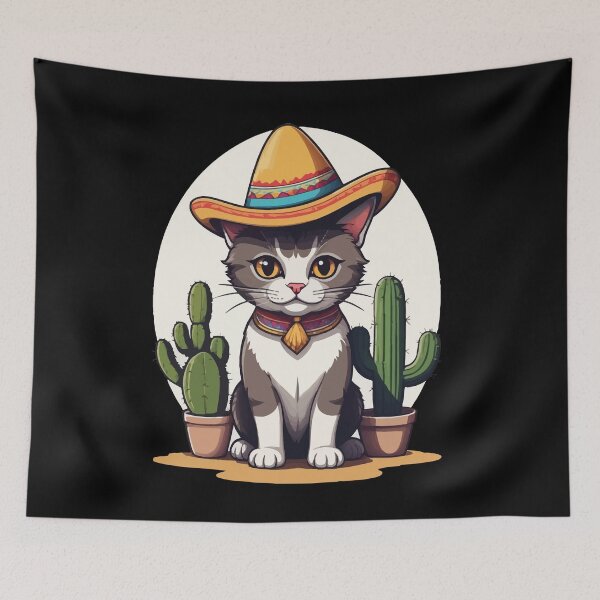 Item preview, Funny Cinco De Mayo Cute Sombrero Cat Fiesta designed and sold by LuminOrb.