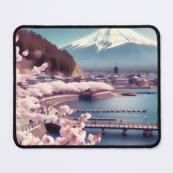 Item preview, Mount Fuji and cherry blossoms With the perfection of nature designed and sold by Oddly Yours Goods.