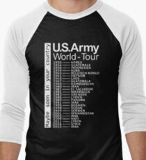 US Army World Tour (switch language to not-english one to see the art on the back of T-shirt) Men's Baseball ¾ T-Shirt