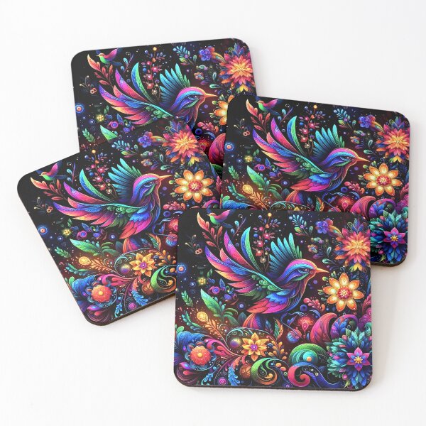 Item preview, Fantasy floral and bird designed and sold by EmElle Art Studio.