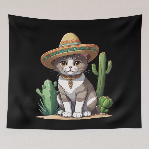 Item preview, Funny Cinco De Mayo Cute Sombrero Cat Fiesta designed and sold by LuminOrb.