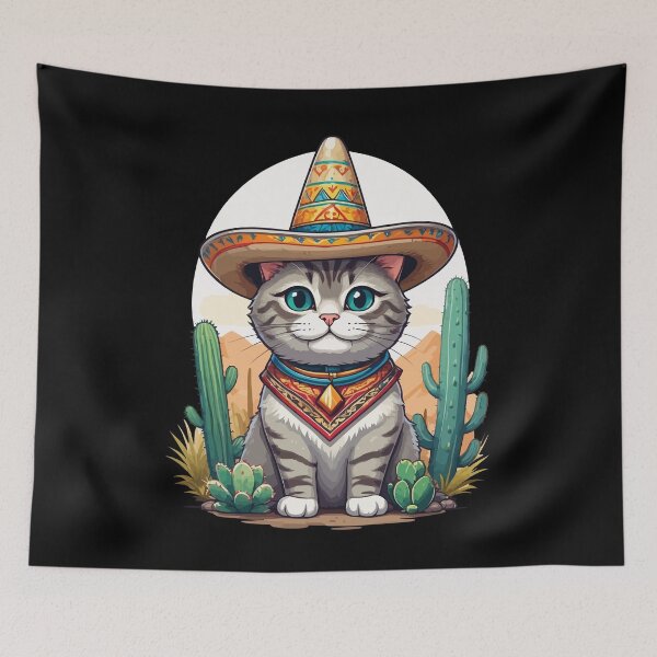 Item preview, Funny Cinco De Mayo Cute Sombrero Cat Fiesta designed and sold by LuminOrb.