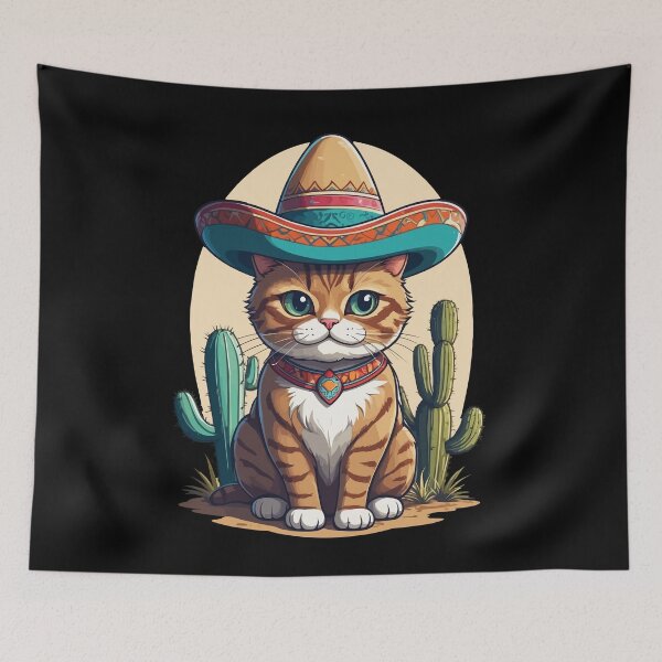 Item preview, Funny Cinco De Mayo Cute Sombrero Cat Fiesta designed and sold by LuminOrb.