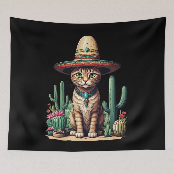 Item preview, Funny Cinco De Mayo Cute Sombrero Cat Fiesta designed and sold by LuminOrb.