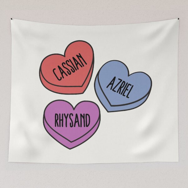 Artikelvorschau, Bat Boys – ACOTAR Love Hearts (Azriel, Rhysand und Cassian) entworfen und verkauft von Neadoodles.