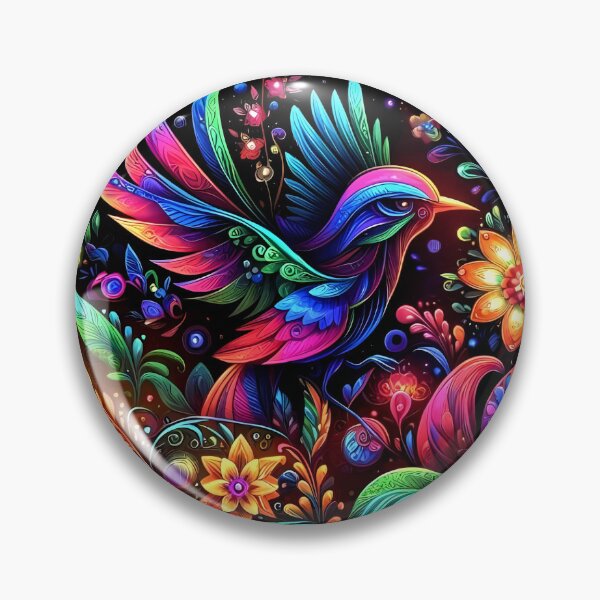 Item preview, Fantasy floral and bird designed and sold by EmElle Art Studio.