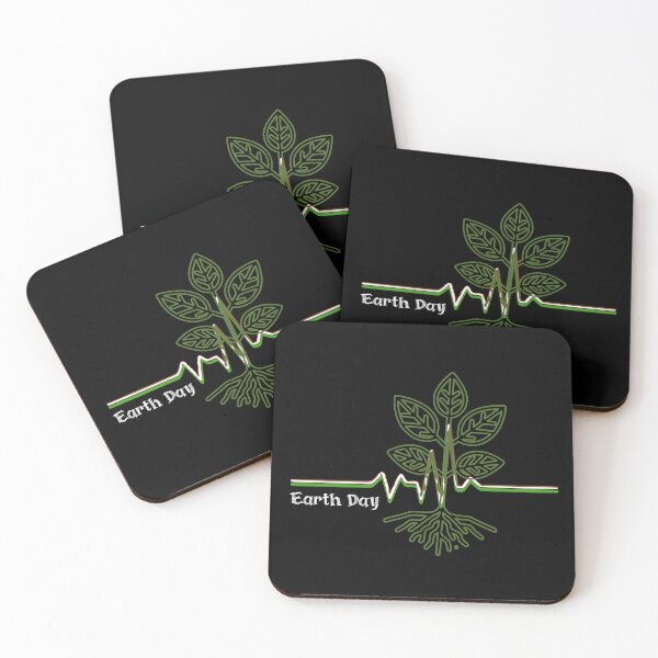 Item preview, EARTH DAY MINIMALISTIC PLANT ON THE HEARTBEAT LINE designed and sold by justyna-s28.