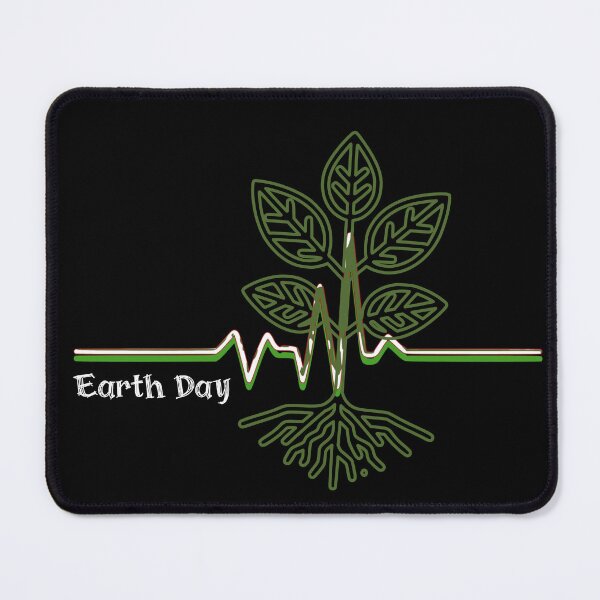 Item preview, EARTH DAY MINIMALISTIC PLANT ON THE HEARTBEAT LINE designed and sold by justyna-s28.