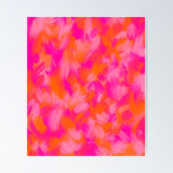 Item preview, Bright Pink and Orange Brush Strokes designed and sold by OneThreeSix.