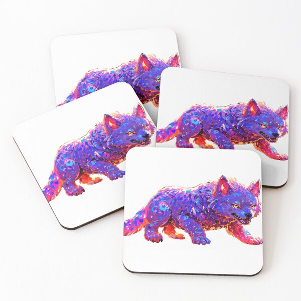 Item preview, Bright colorful wolf designed and sold by LevCreates.