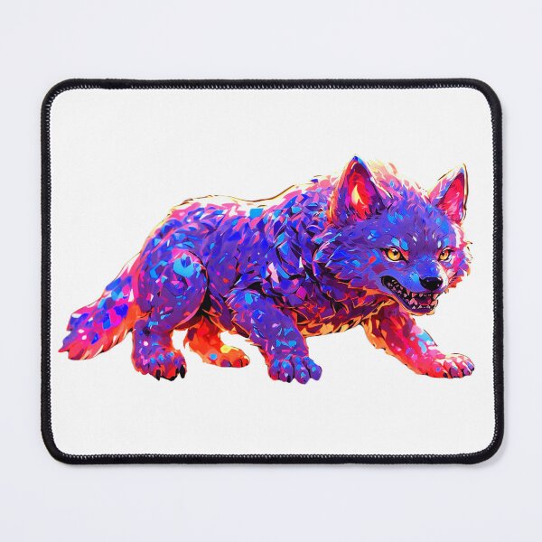 Item preview, Bright colorful wolf designed and sold by LevCreates.