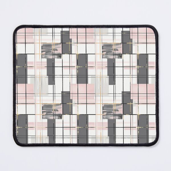 Item preview, Aesthetic City Girl - Chic Urban Colorful Print with Gold Grey & Pink Checkered Bloks- High Contrast designed and sold by eluxyumdecor.