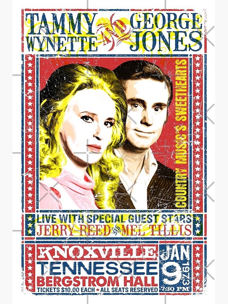 "Tammy and Jones. Concert Poster. Knoxville. Nashville