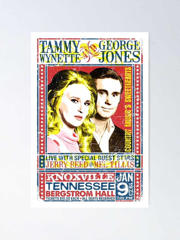 "Tammy and Jones. Concert Poster. Knoxville. Nashville