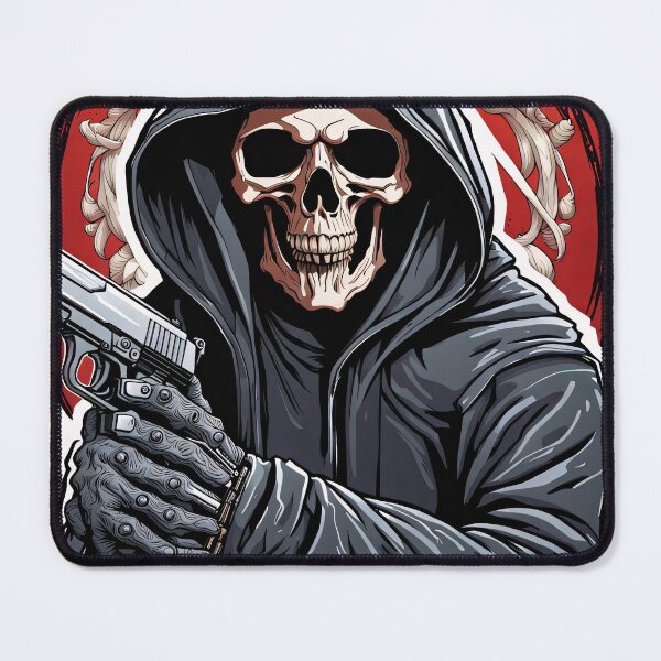 Item preview, Death with gun illustration/vector art designed and sold by Salimgor Hangaround Music.
