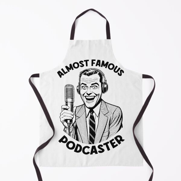 Item preview, Almost Famous Podcaster Funny Podcast Host Retro Microphone designed and sold by GrandeDuc.