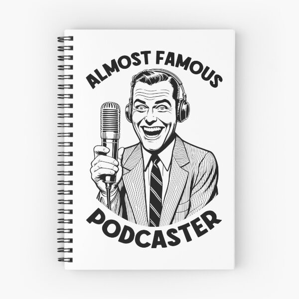 Item preview, Almost Famous Podcaster Funny Podcast Host Retro Microphone designed and sold by GrandeDuc.