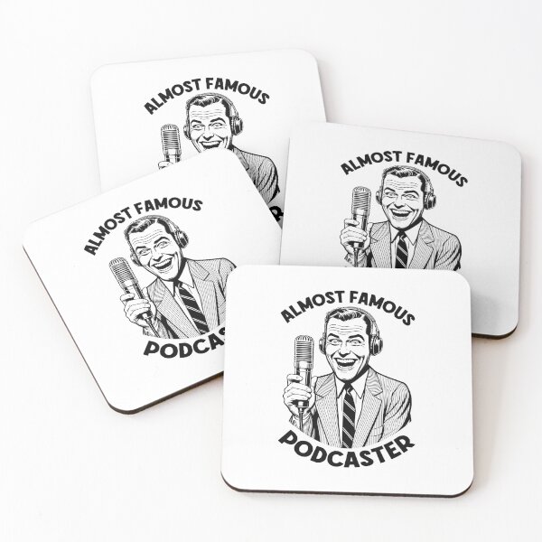 Item preview, Almost Famous Podcaster Funny Podcast Host Retro Microphone designed and sold by GrandeDuc.