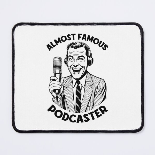 Item preview, Almost Famous Podcaster Funny Podcast Host Retro Microphone designed and sold by GrandeDuc.