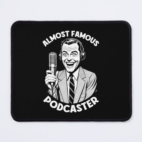 Item preview, Almost Famous Podcaster Funny Podcast Host Retro Microphone designed and sold by GrandeDuc.
