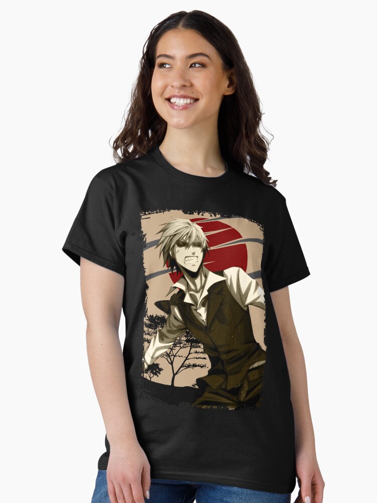 Aperçu 2 sur 7. T-shirt classique avec l'œuvre Shizuo Heiwajima Durarara Aménagement paysager rétro créée et vendue par Wafusaurus.
