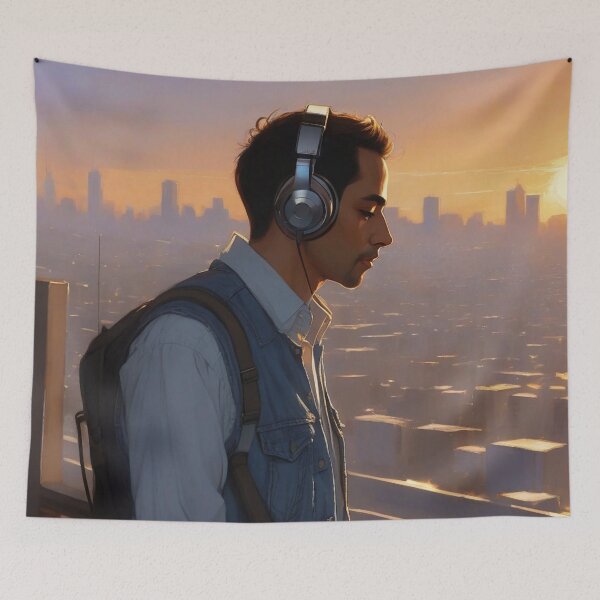 Item preview, A Man Listening To Music designed and sold by Lungu Cosmin.