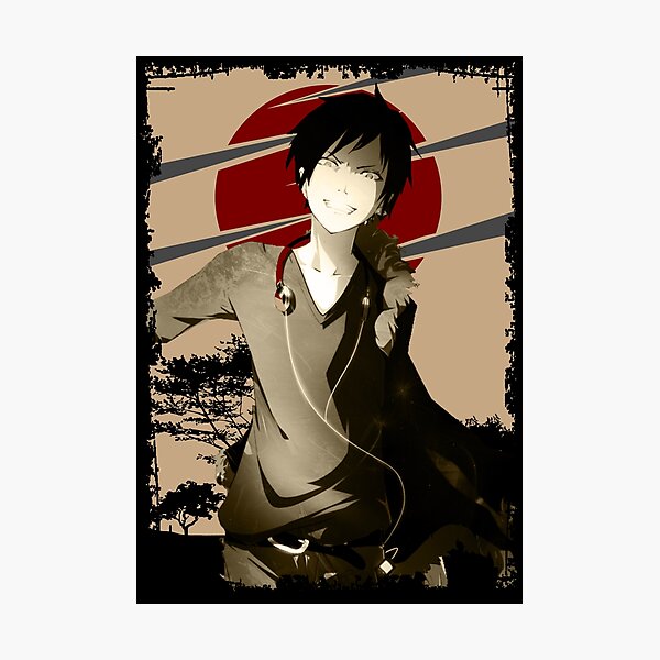 Aperçu de l'œuvre Izaya Orihara Durarara Aménagement paysager rétro créée et vendue par Wafusaurus.