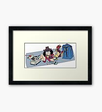 Tom Baker The Fourth Doctor Parody Framed Print