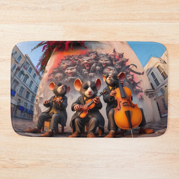 Item preview, Three mice buskers designed and sold by Vibranta Studio.