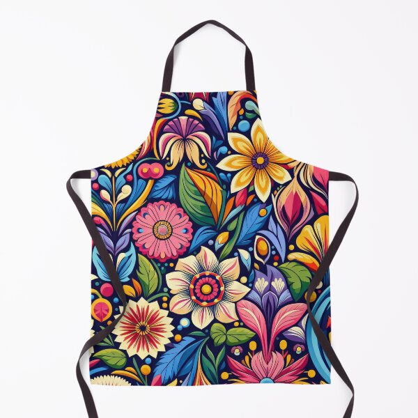 Item preview, Multicoloured Scandinavian Folk Art floral pattern  designed and sold by FOLK ART FUSION.