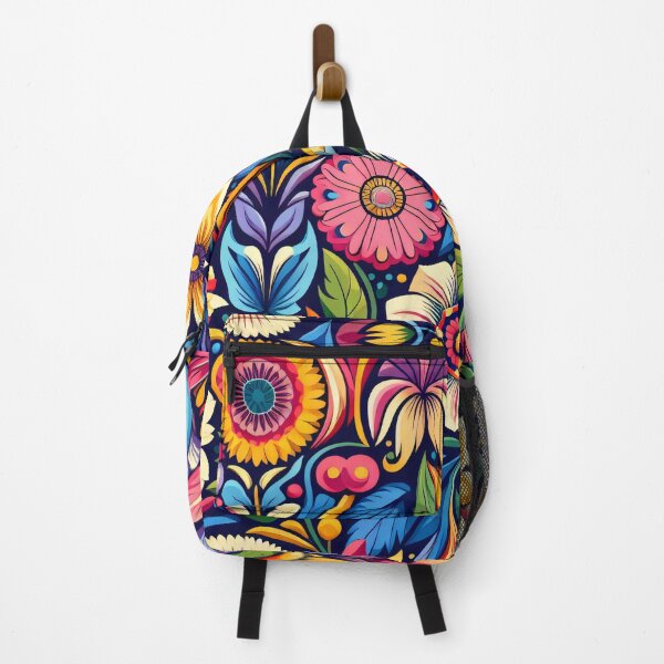 Item preview, Multicoloured Scandinavian Folk Art floral pattern  designed and sold by FOLK ART FUSION by heidiannemorris.