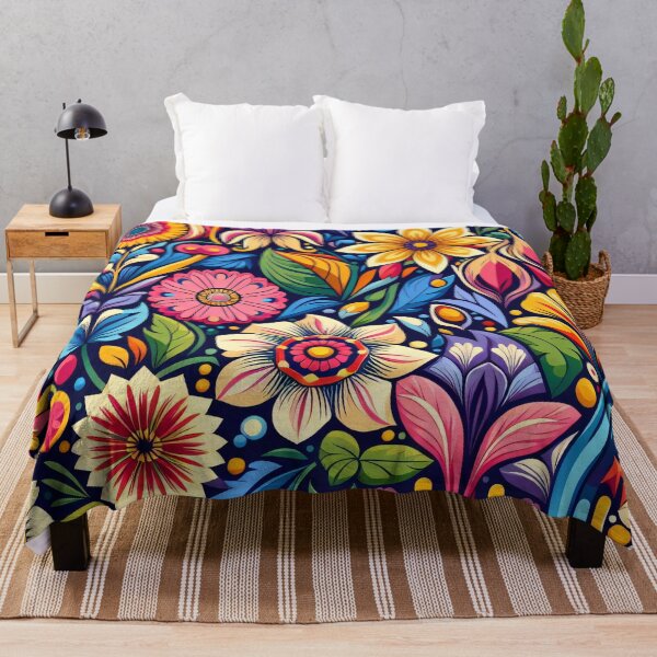 Item preview, Multicoloured Scandinavian Folk Art floral pattern designed and sold by FOLK ART FUSION by heidiannemorris.