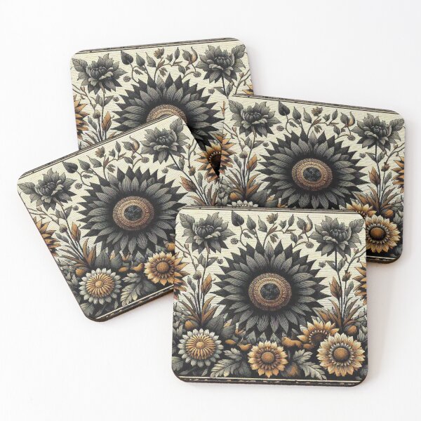 Item preview, Black and Yellow Sunflower Design art designed and sold by Illuministique.