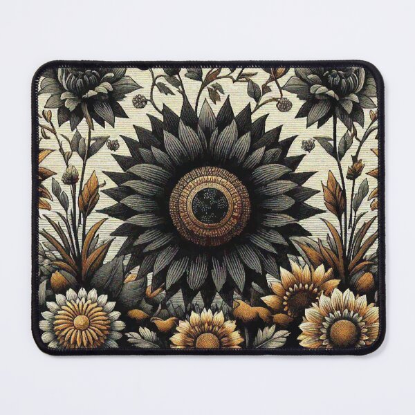 Item preview, Black and Yellow Sunflower Design art designed and sold by Illuministique.