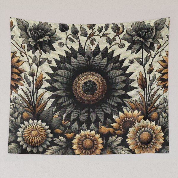 Item preview, Black and Yellow Sunflower Design art designed and sold by Illuministique.