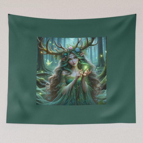 Item preview, Forest fairy with a deer antler designed and sold by AndreaMart.