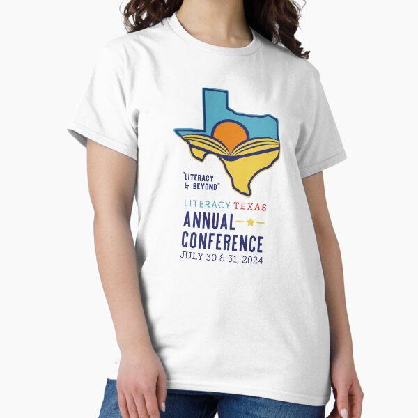 LitTX24: Literacy Texas Annual Conference 2024 - logo and theme (dark blue text) Classic T-Shirt