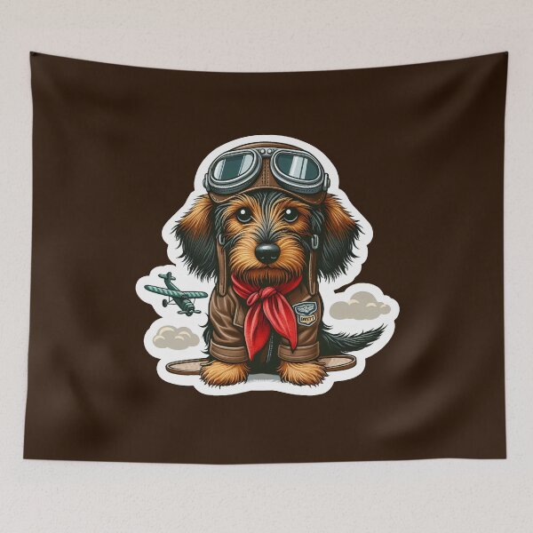 Item preview, Wire-haired Dachshund Pilot designed and sold by ThisDress.