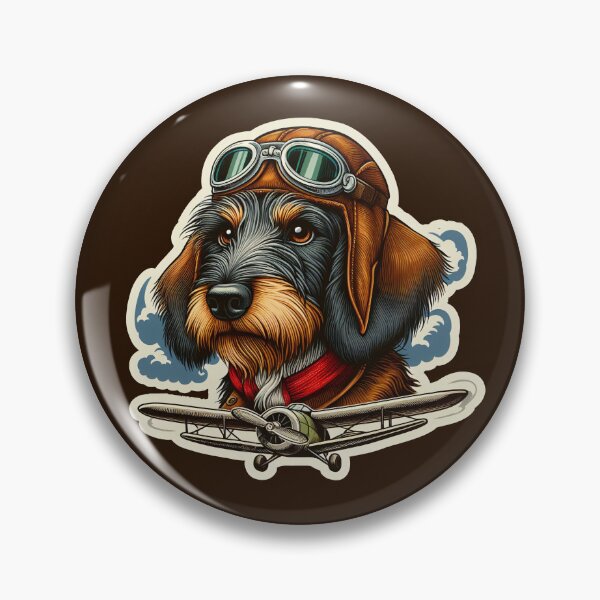 Item preview, Wire-haired Dachshund Pilot designed and sold by ThisDress.