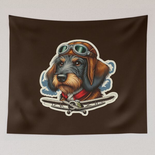 Item preview, Wire-haired Dachshund Pilot designed and sold by ThisDress.