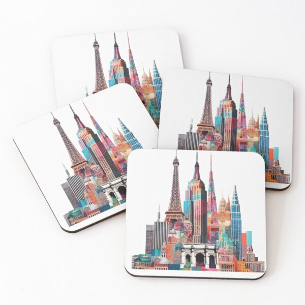 Item preview, Multiple cities - Architecture collage designed and sold by TheCollageWorld.