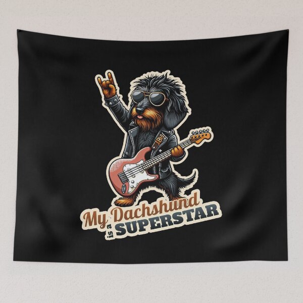Item preview, Wire-haired Dachshund Rockstar designed and sold by ThisDress.