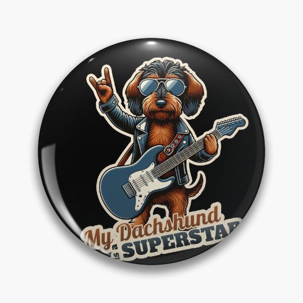 Item preview, Wire-haired Dachshund Rockstar designed and sold by ThisDress.