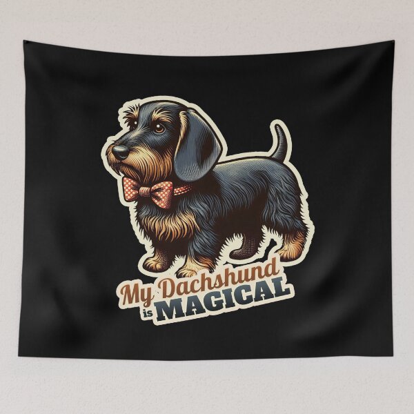 Item preview, Wire-haired Dachshund Magical designed and sold by ThisDress.