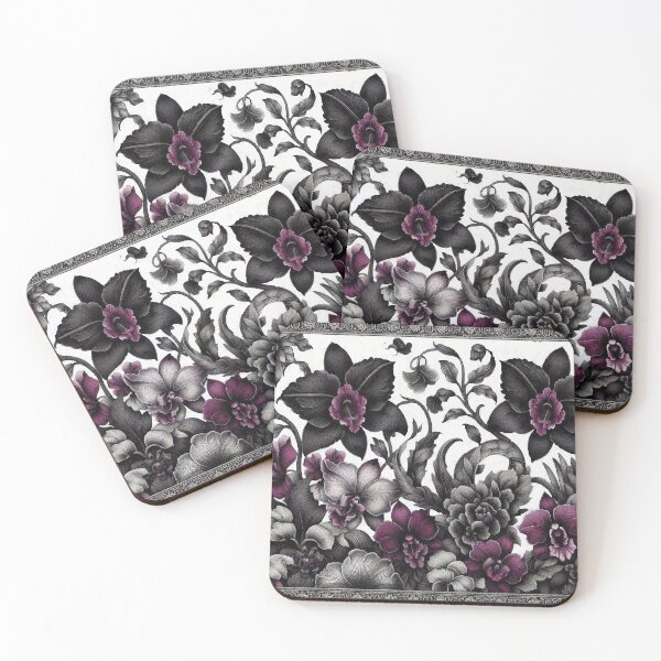 Item preview, Mysterious Dark and Purple Orchids in full Bloom designed and sold by Illuministique.