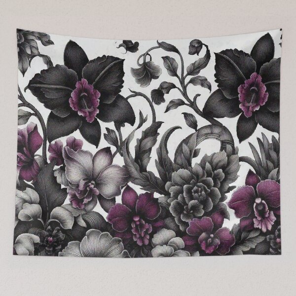 Item preview, Mysterious Dark and Purple Orchids in full Bloom designed and sold by Illuministique.