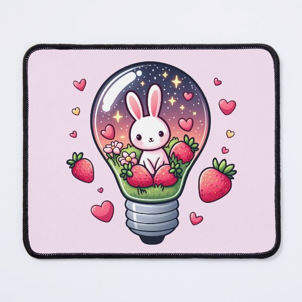 Item preview, Bunny in a Strawberry Patch designed and sold by stickyfoot.